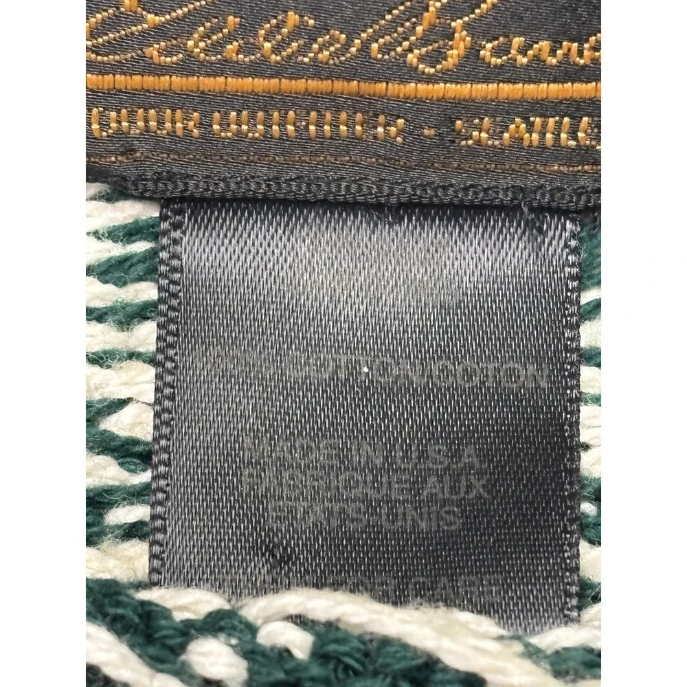 Vtg 90s Eddie‎ Bauer Mens Sweater Fair Geometric Pattern Green White Size M USA - Picture 3 of 7